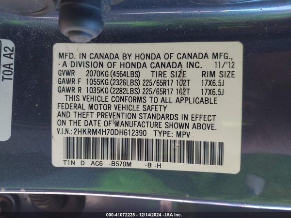 2013 HONDA CR-V EX-L