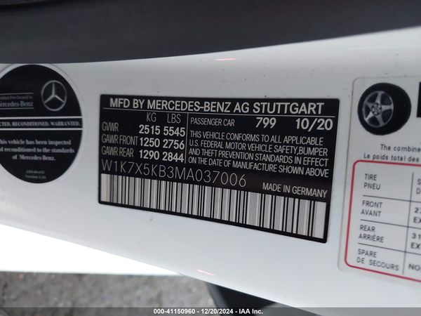 2021 MERCEDES-BENZ AMG GT 43 4-DOOR COUPE AMG GT43