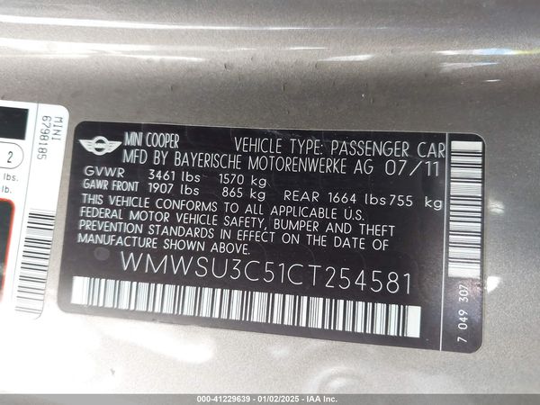 2012 MINI COOPER