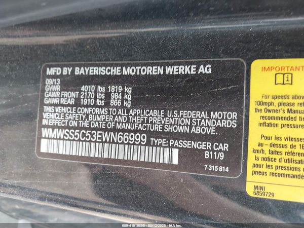 2014 MINI PACEMAN COOPER S