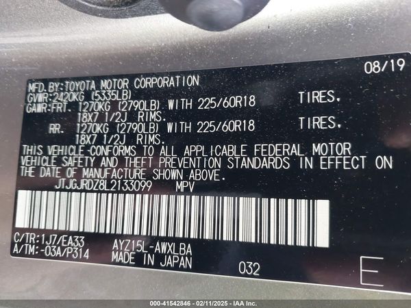 2020 LEXUS NX 300H 300H Premium