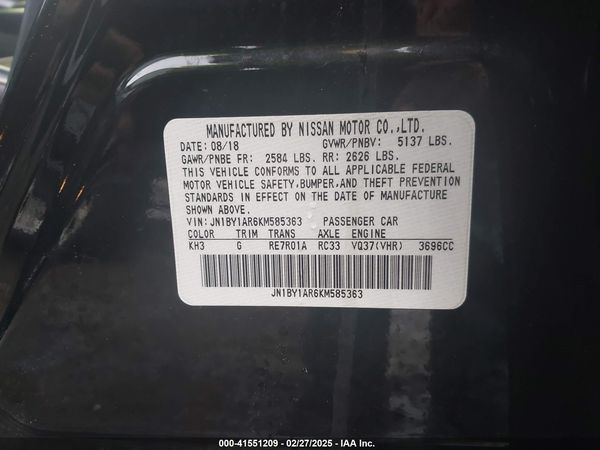 2019 INFINITI Q70 3.7X LUXE