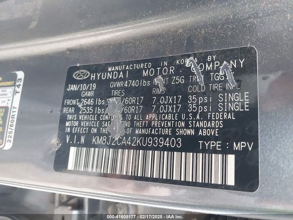 2019 HYUNDAI TUCSON SE