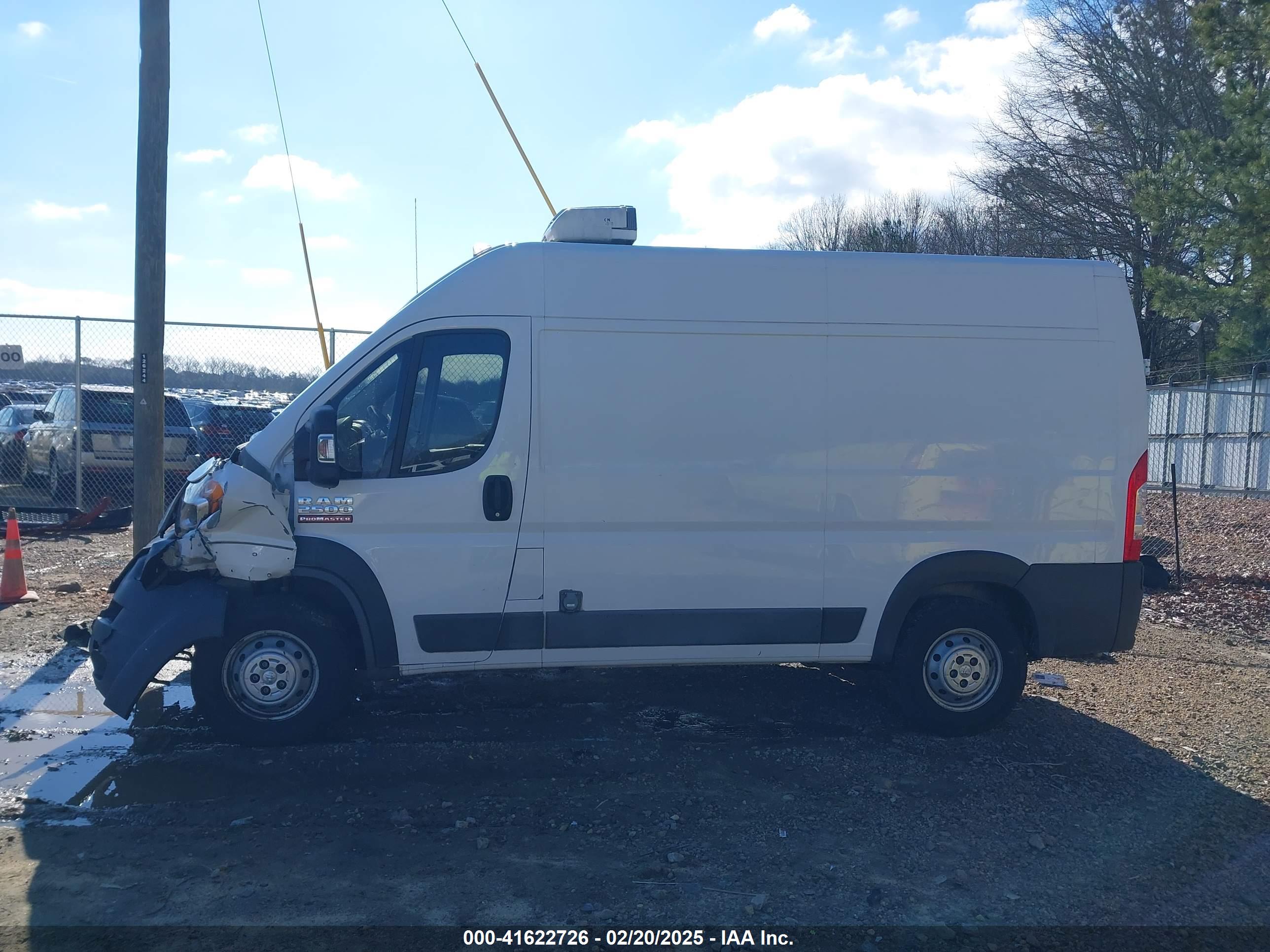 2017 RAM PROMASTER 2500 HIGH ROOF 136 WB