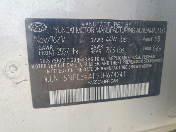 2018 HYUNDAI SONATA