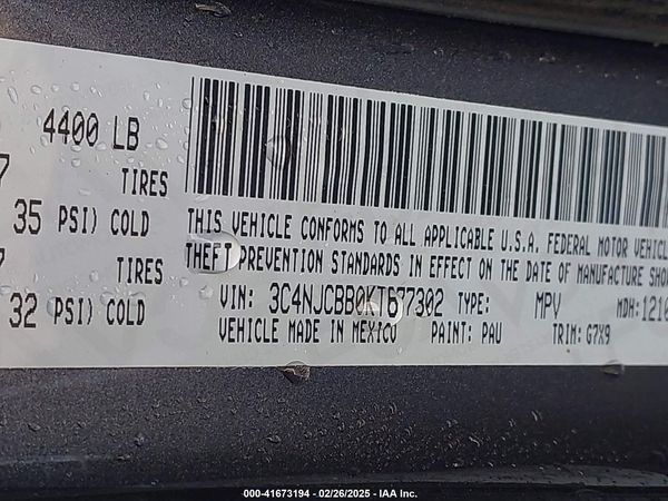 2019 JEEP COMPASS LATITUDE FWD