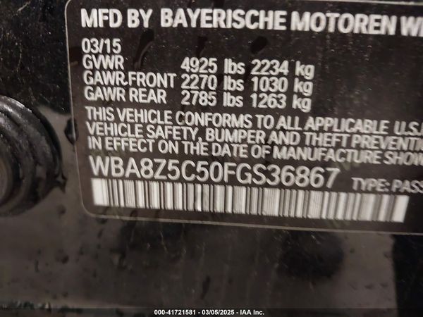 2015 BMW 328I GRAN TURISMO XDRIVE