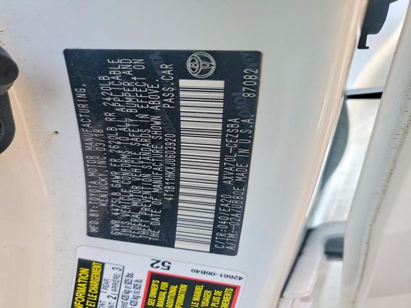 2018 TOYOTA CAMRY L/LE/SE/XLE