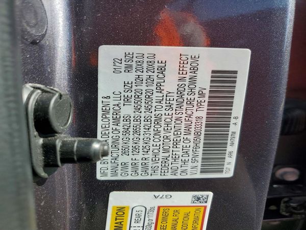 2022 HONDA PILOT