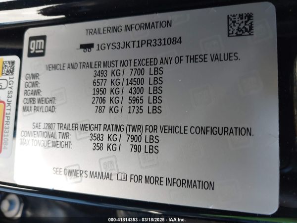 2023 CADILLAC ESCALADE ESV 2WD LUXURY