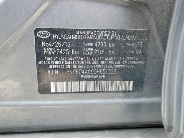 2013 HYUNDAI SONATA