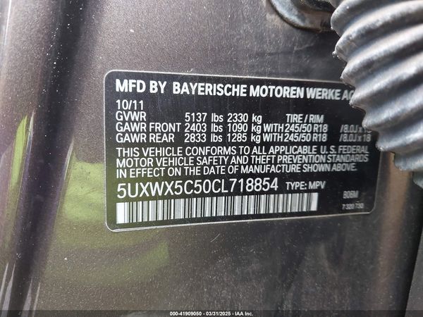 2012 BMW X3 XDRIVE28I