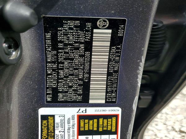 2017 TOYOTA CAMRY LE/SE/XLE/XSE