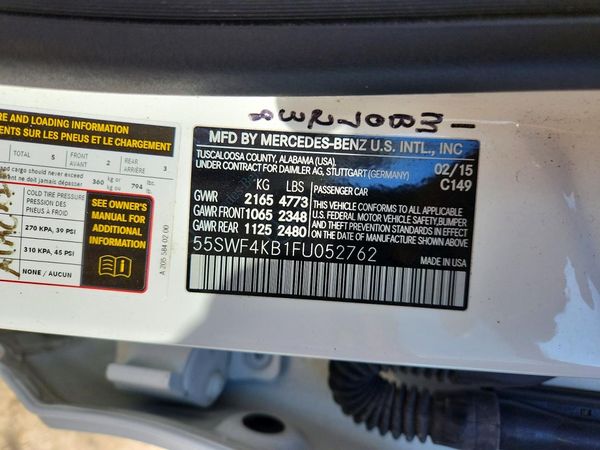 2015 MERCEDES-BENZ C 4-MATIC