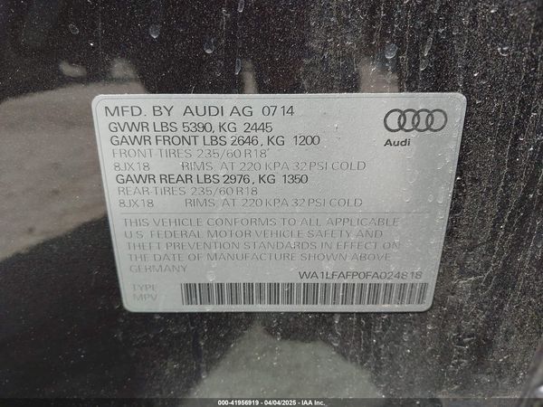 2015 AUDI Q5 2.0T PREMIUM
