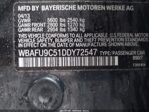 2013 BMW 550I XDRIVE