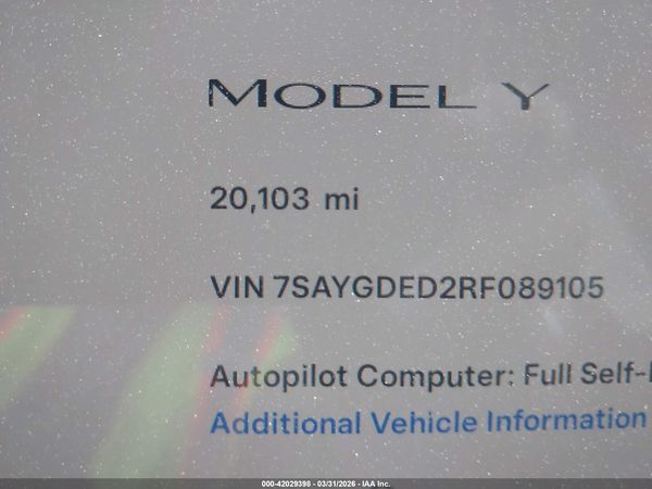 2024 TESLA MODEL Y RWD