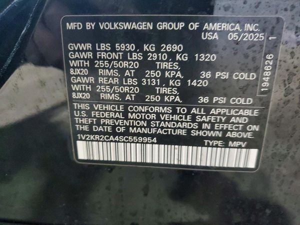 2025 VOLKSWAGEN ATLAS 4Motion SE