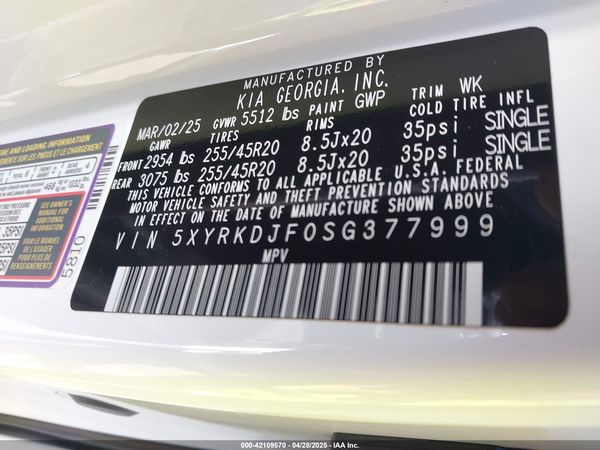 2025 KIA SORENTO X-LINE SX