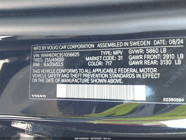 2025 VOLVO XC60 PLUG-IN HYBRID T8 PLUS