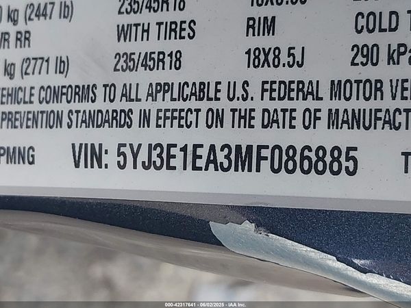 2021 TESLA MODEL 3