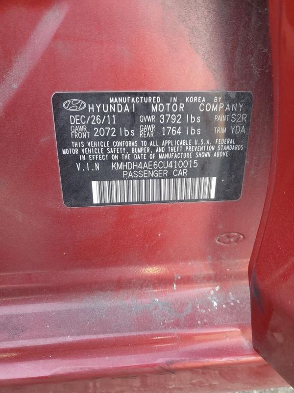 2012 HYUNDAI ELANTRA GLS(Middle grade)