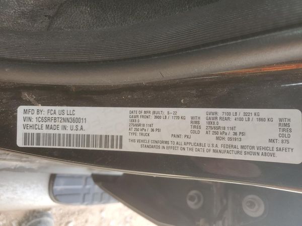 2022 RAM 1500