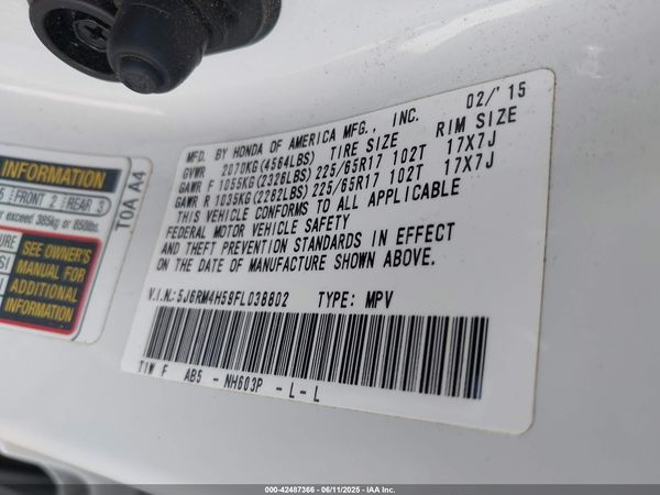 2015 HONDA CR-V EX