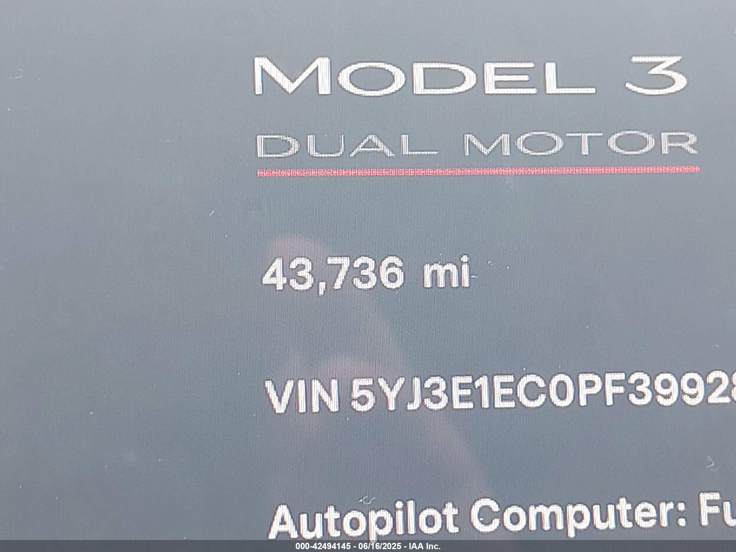2023 TESLA MODEL 3