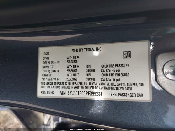 2023 TESLA MODEL 3