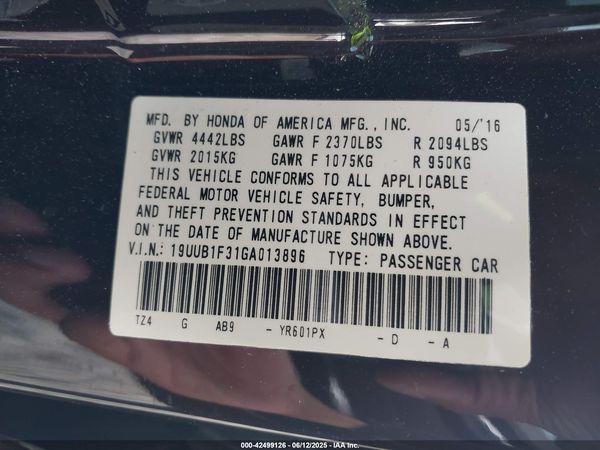 2016 ACURA TLX Base