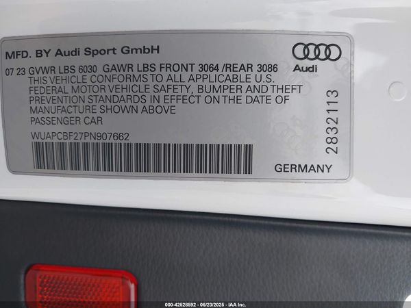 2023 AUDI RS 7 SPORTBACK TFSI QUATTRO TIPTRONIC