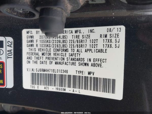 2014 HONDA CR-V EX-L