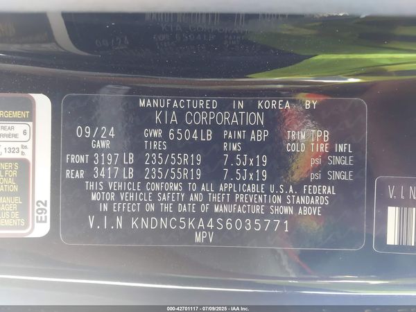 2025 KIA CARNIVAL MPV HYBRID EX