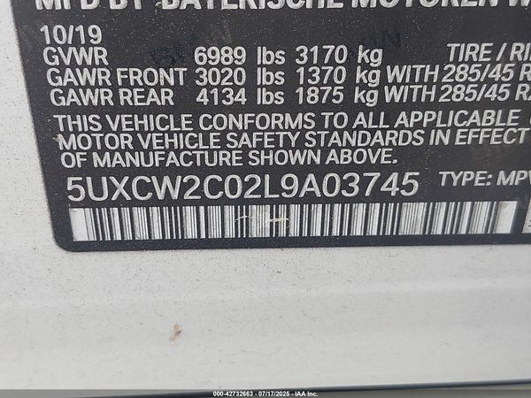 2020 BMW X7 XDRIVE40I
