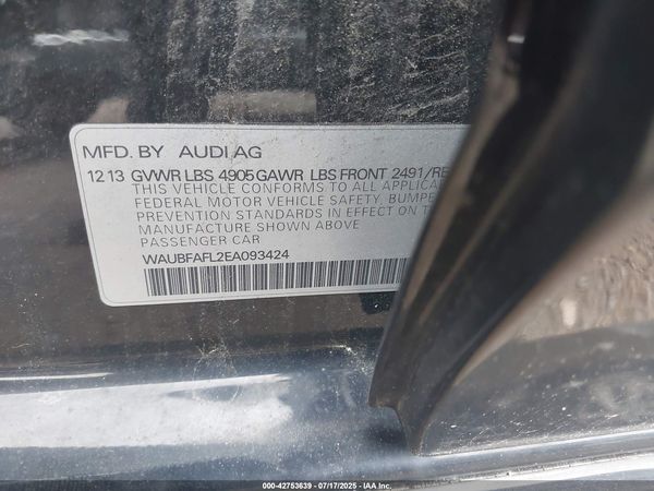 2014 AUDI A4 2.0T PREMIUM
