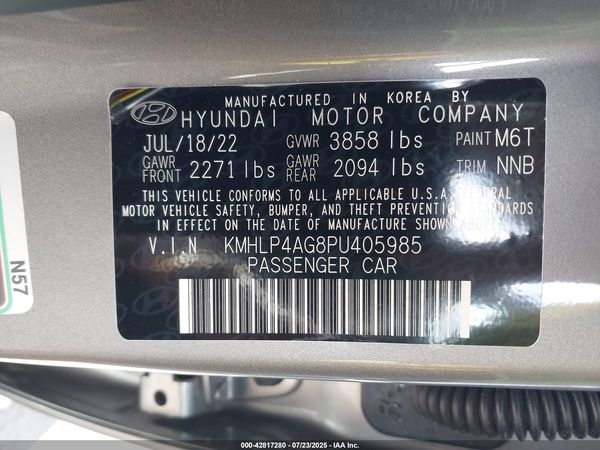 2023 HYUNDAI ELANTRA LIMITED