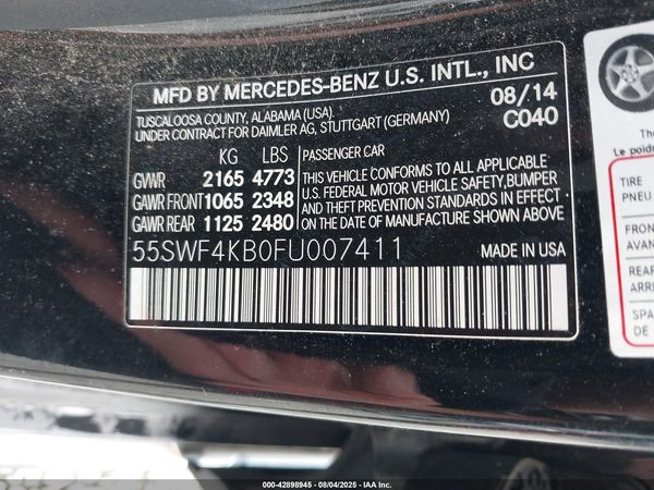 2015 MERCEDES-BENZ C 300 4MATIC