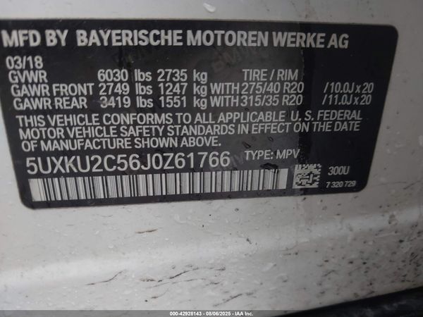 2018 BMW X6 XDRIVE35I