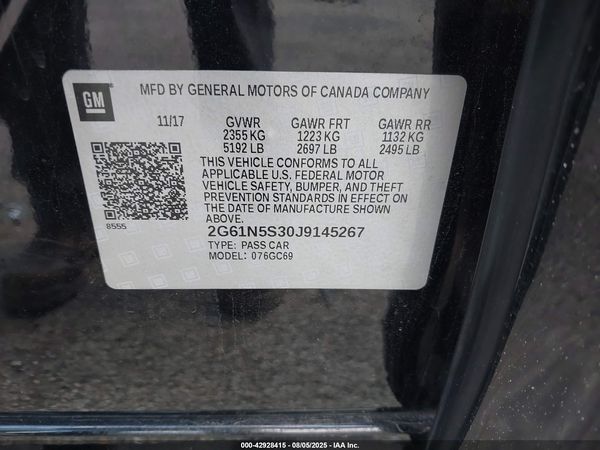 2018 CADILLAC XTS LUXURY