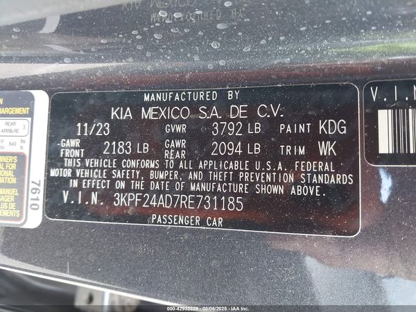 2024 KIA FORTE LXS