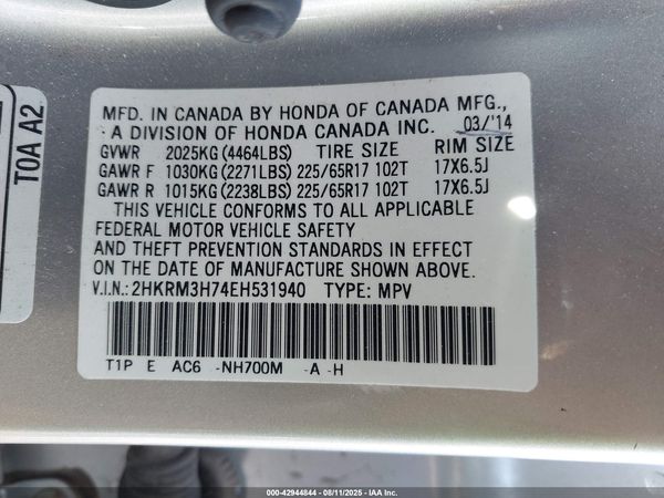 2014 HONDA CR-V EX-L