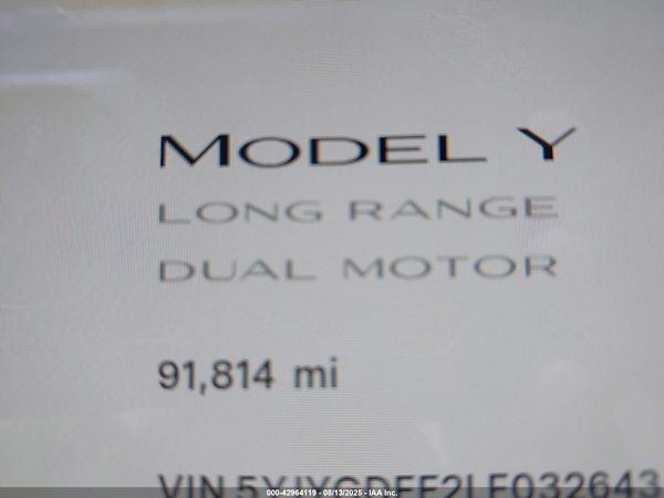 2020 TESLA MODEL Y