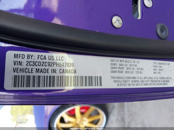 2023 DODGE CHALLENGER SRT HELLCAT JAILBREAK