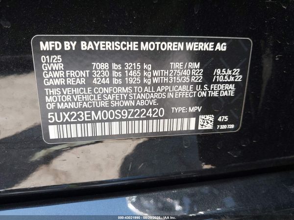 2025 BMW X7 XDRIVE40I