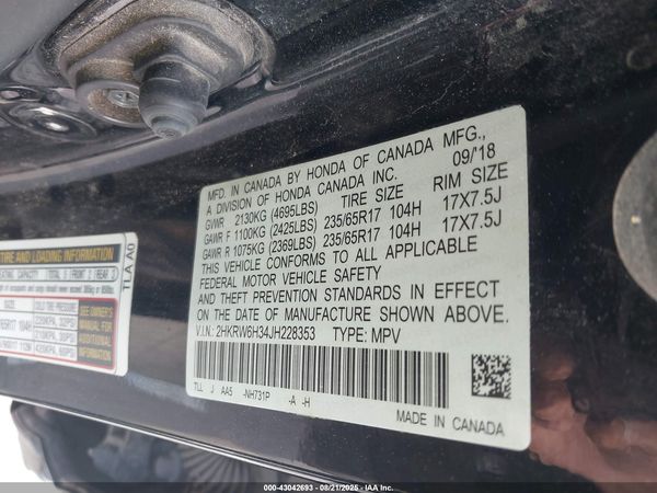 2018 HONDA CR-V LX