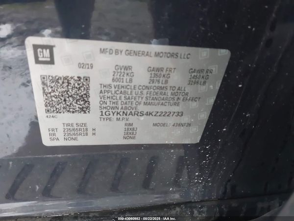2019 CADILLAC XT5 STANDARD