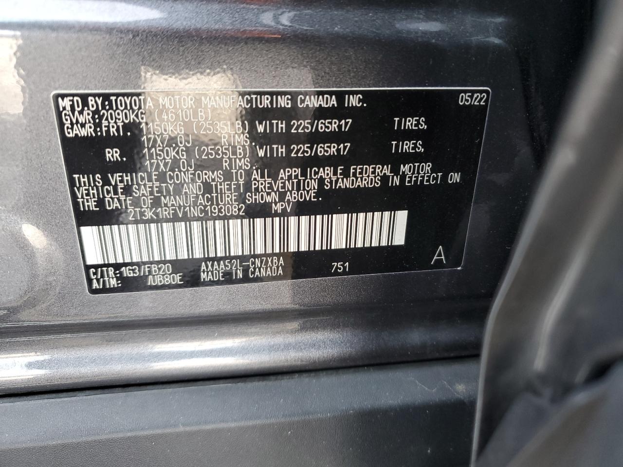 2022 TOYOTA RAV4 LE