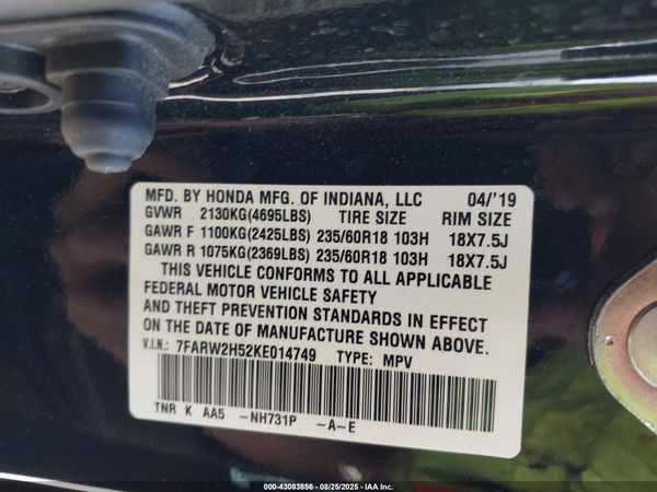 2019 HONDA CR-V EX