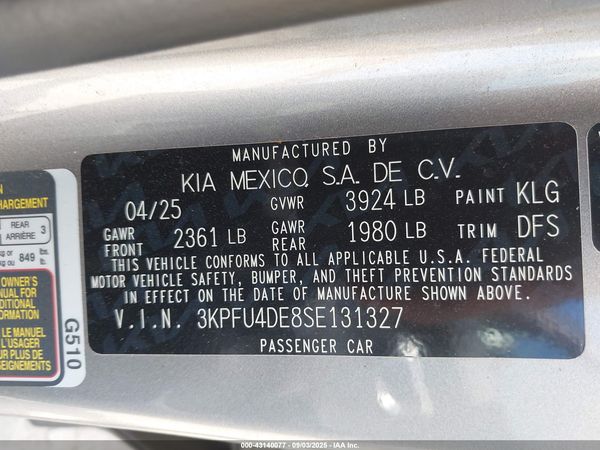 2025 KIA K4 EX